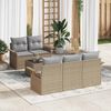 vidaXL Conjunto de sofá de jardín con cojín Manual 6 pcs Beige y gris