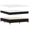 vidaXL Cama tipo Box Spring con colch&oacute;n Negro 180 x 200 cm tela