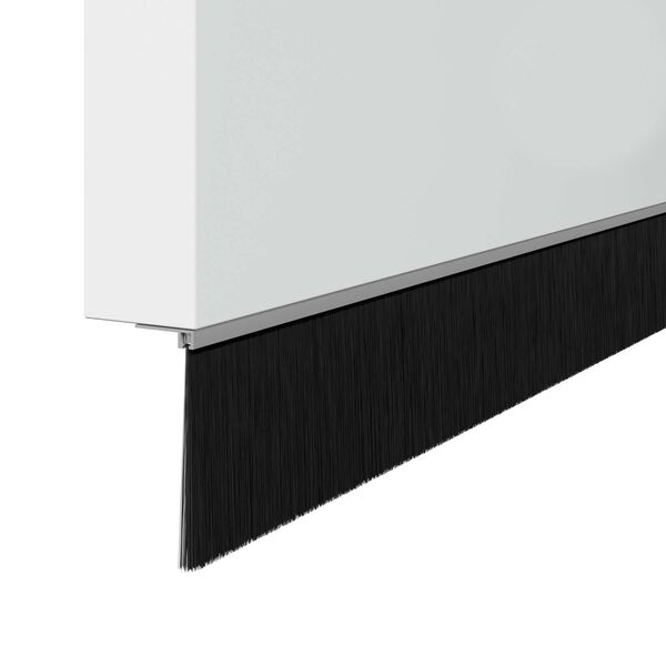 vidaXL Sellos de cepillo de puerta atornillables 2 pcs Plateado 100 cm