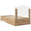 vidaXL Estructura de cama con cabecera Roble artesanal 100 x 200 cm