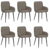 vidaXL Sillas de comedor 6 pcs Cuero sint&eacute;tico Gris 57 x 50 x 85 cm