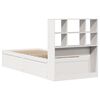 vidaXL Estructura de cama sin colch&oacute;n madera maciza blanca 90x190 cm