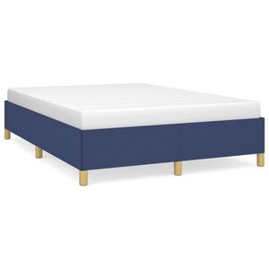 vidaXL Cama sin colch&oacute;n tela azul 140x200 cm