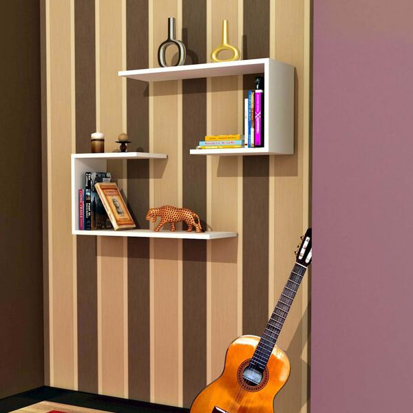 Homemania Estanter&iacute;a de pared J2 blanco 60x20x27 cm