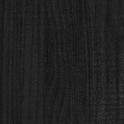 vidaXL Jardinera de madera maciza de pino negro 200x50x70 cm