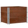 vidaXL Collares de palets 3 uds madera maciza de pino marr&oacute;n 80x60 cm