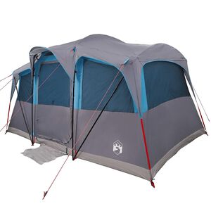 vidaXL Tienda Familiar con techo Azul y gris 435 x 255 x 216 cm