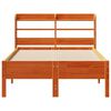 vidaXL Estructura de cama sin colch&oacute;n madera maciza marr&oacute;n 120x190 cm