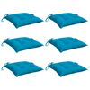 vidaXL Cojines de silla de jardín 6 uds tela Oxford azul 40x40x7 cm