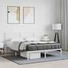 vidaXL Estructura cama sin colchón con cabecero metal blanco 135x190cm