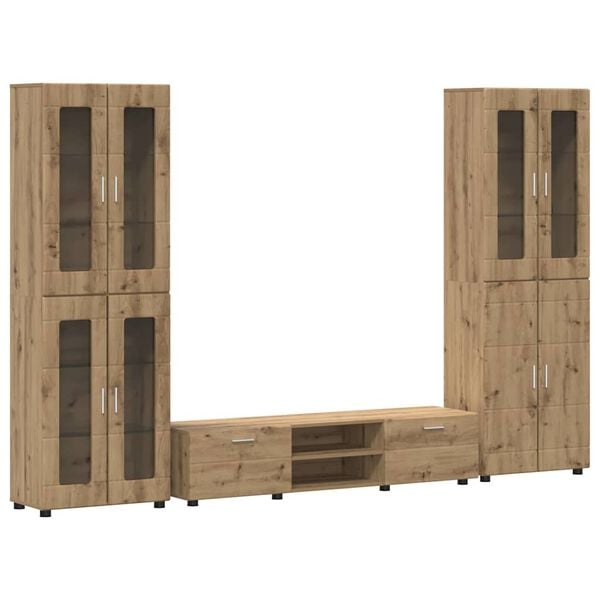 vidaXL Conjunto de mueble de TV con caj&oacute;n FLORIN Roble artesanal