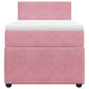vidaXL Cama box spring con colch&oacute;n terciopelo rosa 90x200 cm