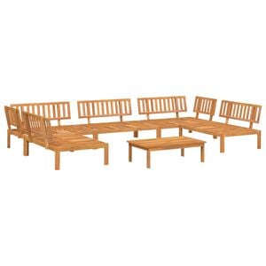 vidaXL Set de sof&aacute;s de palets de jard&iacute;n 6 pzas madera maciza de acacia