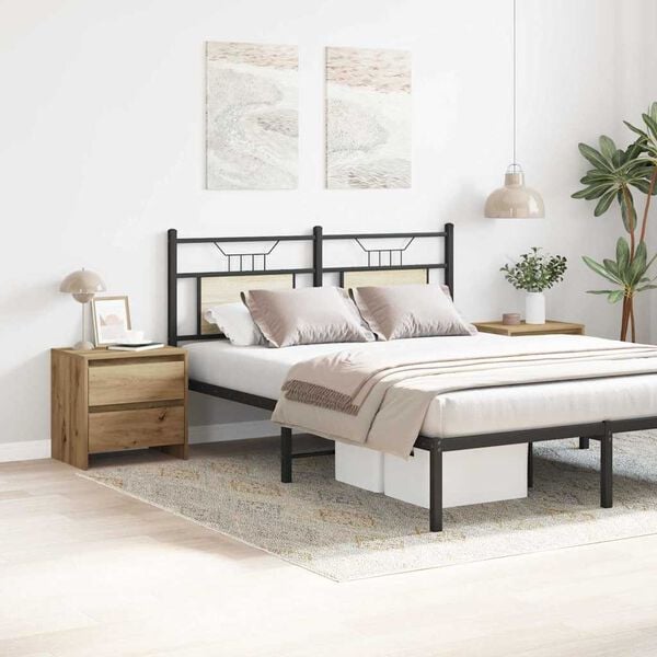 vidaXL Armario de Noche 2 pcs Roble artesanal 45 x 34 x 44,5 cm