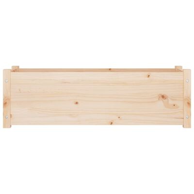vidaXL Jardinera de madera maciza de pino 100x31x31 cm