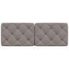 vidaXL Cabecero de cama acolchado tela gris taup&eacute; 120 cm
