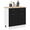 vidaXL Mueble colgante con caj&oacute;n Roble Negro 80 x 31 x 81,5 cm