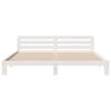vidaXL Estructura de cama sin colch&oacute;n madera maciza blanca 200x200 cm