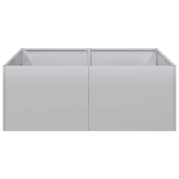 vidaXL Jardinera 80x80x30 cm de acero galvanizado