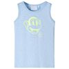 Camiseta de tirantes infantil azul suave mélange 128
