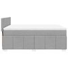 vidaXL Cama box spring con colch&oacute;n tela gris claro 140x200 cm