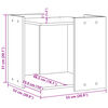 vidaXL Mueble arenero para gatos madera roble ahumado 53x53x51 cm
