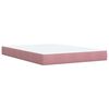 vidaXL Cama box spring con colch&oacute;n terciopelo rosa 140x200 cm