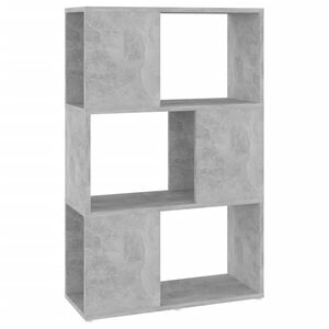 vidaXL Librer&iacute;a separador contrachapada gris hormig&oacute;n 60x24x94 cm