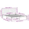 vidaXL Estructura de cama Marrón 150 x 200 cm Madera de pino macizo