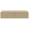 vidaXL Caja de almacenaje jard&iacute;n rat&aacute;n beige 220x50x58 cm
