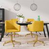 vidaXL Sillas de comedor giratorias 4 unidades terciopelo amarillo