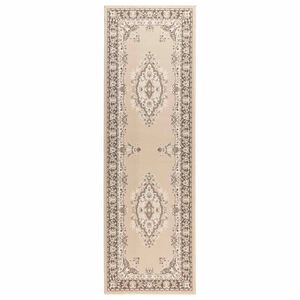 vidaXL Alfombra Runner FLORNES Tejido Estampado crudo 67 x 150 cm PP