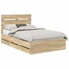 vidaXL Estructura de cama Roble Sonoma 120 x 190 cm Madera Ingenieril