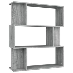 vidaXL Estanter&iacute;a/Biombo madera contrachapada gris Sonoma 80x24x96 cm