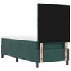 vidaXL Cama tipo Box Spring con colch&oacute;n Verde oscuro 80 x 200 cm tela