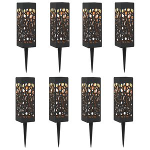vidaXL Luces solares exteriores con pico de tierra 8 uds. 29 cm PP