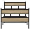 vidaXL Estructura de cama sin colch&oacute;n metal roble Sonoma 90x190 cm