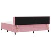 vidaXL Cama tipo Box Spring con colch&oacute;n Rosa 200 x 200 cm Terciopelo