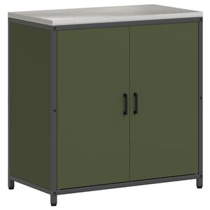 vidaXL Almacenamiento de cocina Verde Oliva 60 x 50 x 92 cm Acero