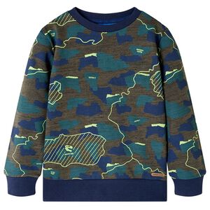 vidaXL Sudadera infantil caqui oscuro m&eacute;lange 128