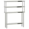 vidaXL Mesa de trabajo para cocina con estante acero inox 110x30x150cm