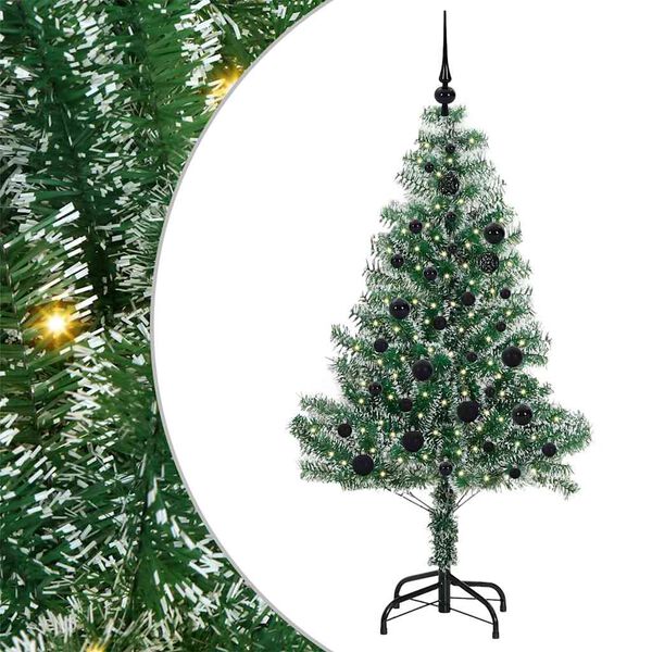 vidaXL &Aacute;rbol de Navidad Artificial Nevado con Luz LED Verde y 150 cm