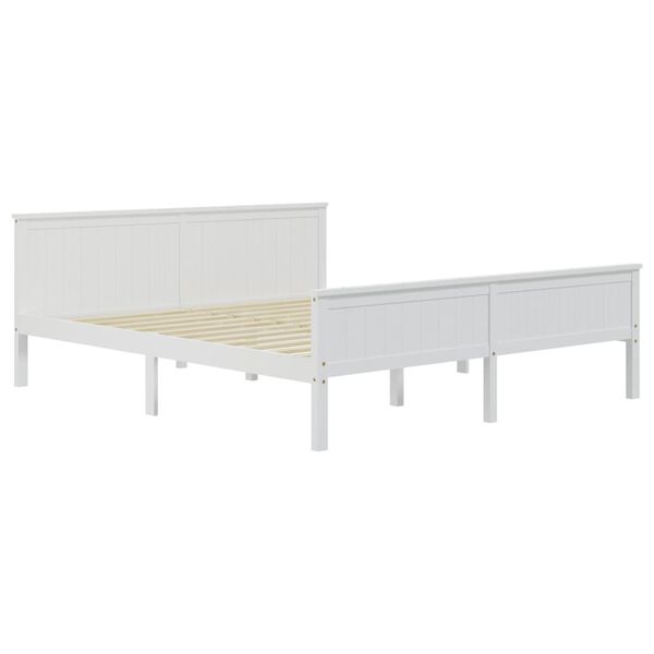 vidaXL Estructura de cama sin colchón madera de pino blanco 200x200 cm