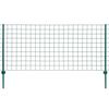 vidaXL Euro Valla de acero verde 20x1,2 m