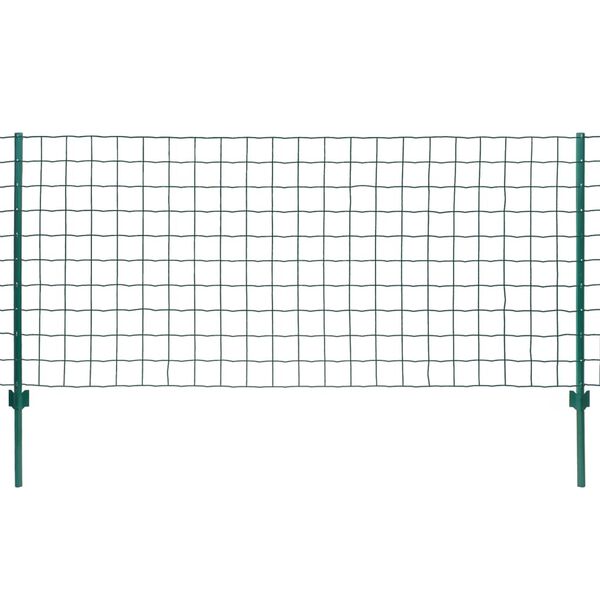 vidaXL Euro Valla de acero verde 20x1,2 m
