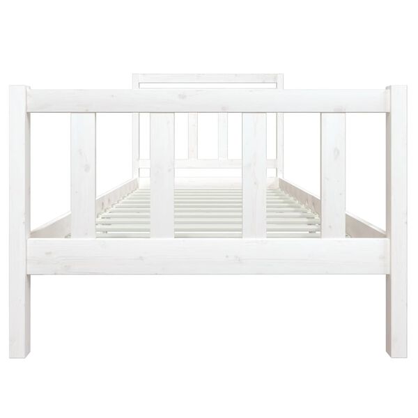 vidaXL Estructura de cama madera maciza blanca 100x200 cm