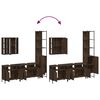 vidaXL Set de muebles de ba&ntilde;o 4 pzas madera contrachapada marr&oacute;n roble