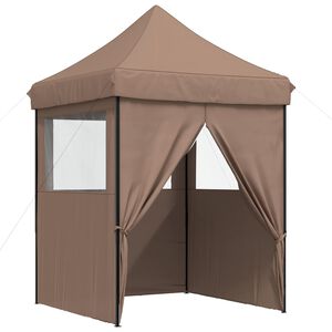 vidaXL Carpa de Fiesta 200 x 200 x 306 cm Marr&oacute;n Tela Oxford