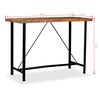 vidaXL Mesa de bar de madera maciza reciclada 150x70x107 cm