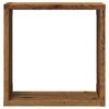 vidaXL Estantes cubo de pared 4 uds madera envejecida 30x15x30 cm